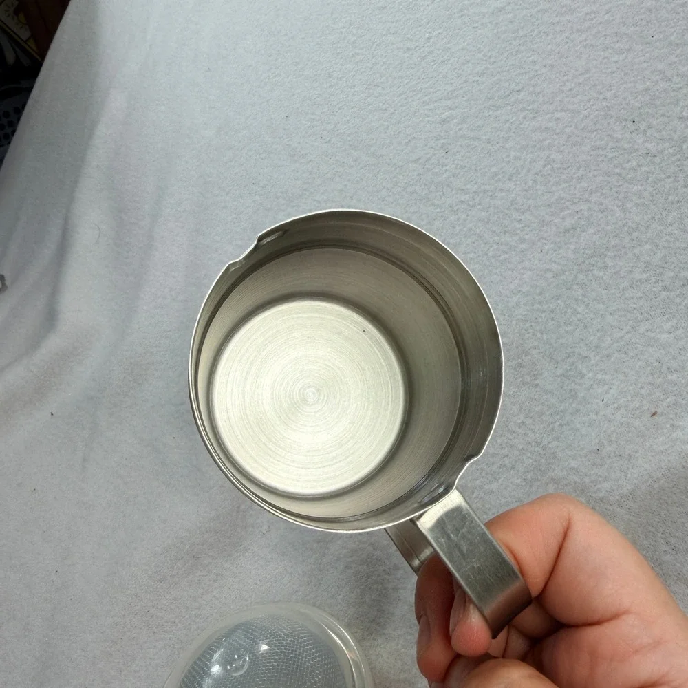 Pampered Chef Stainless Steel Flour Sugar Shaker Mesh Dredger with Storage Lid